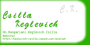 csilla keglevich business card